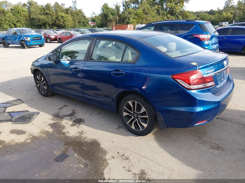 Vin: 19xfb2f81fe025597, lot: 46694501, honda civic ex 20153