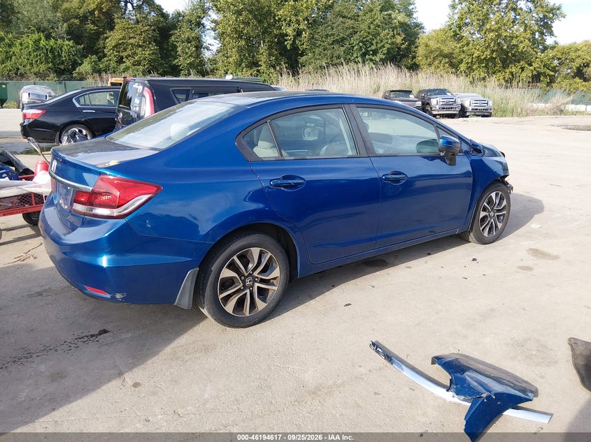 Vin: 19xfb2f81fe025597, lot: 46694501, honda civic ex 20154