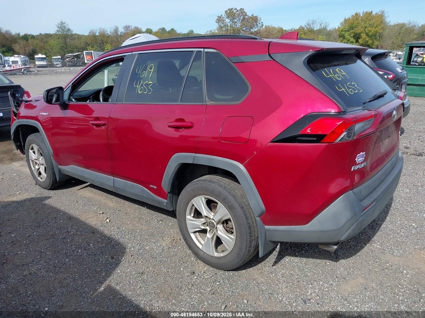 Vin: 4t3lwrfv7mu019892, lot: 46694537, toyota rav4 hybrid le 20213