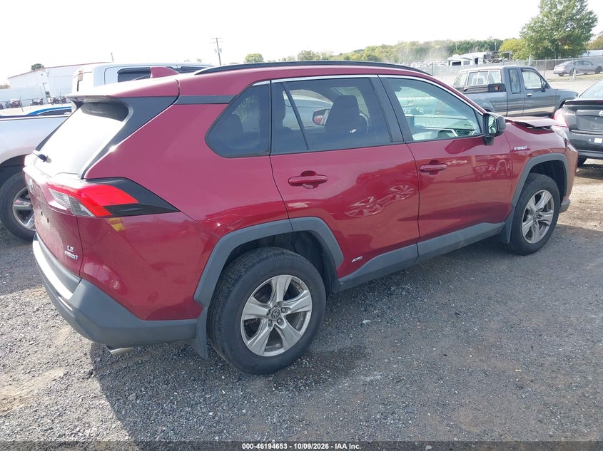 Vin: 4t3lwrfv7mu019892, lot: 46694537, toyota rav4 hybrid le 20214