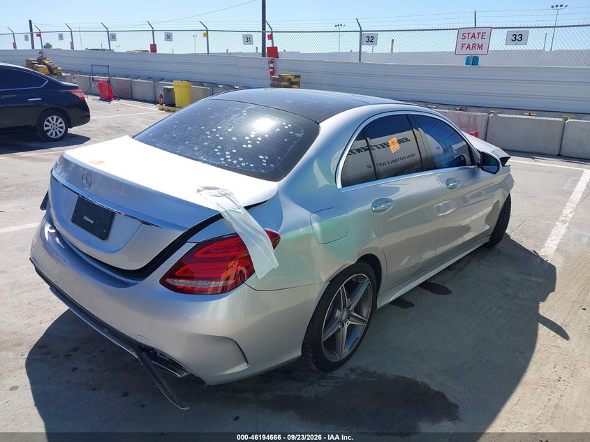 Vin: 55swf4jb9fu045429, lot: 46694550, mercedes-benz c-class c 300 sport 20154
