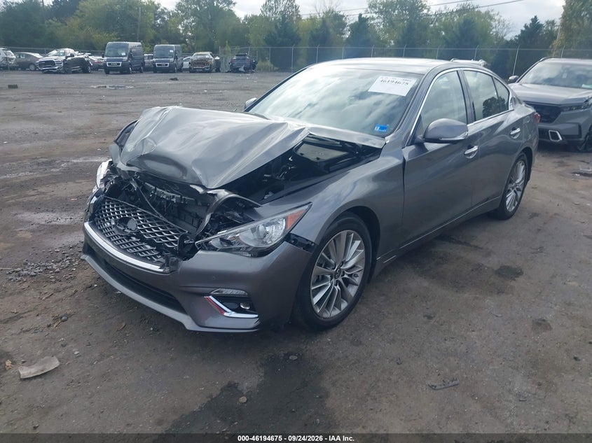 Vin: jn1ev7br4pm543076, lot: 46694560, infiniti q50 luxe awd 20232