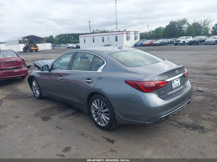 Vin: jn1ev7br4pm543076, lot: 46694560, infiniti q50 luxe awd 20233