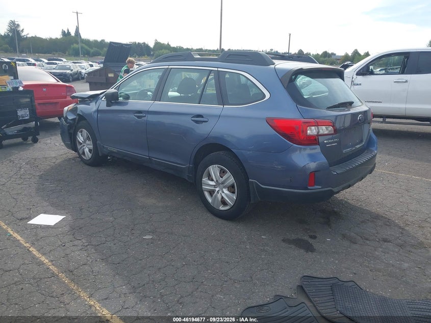 Vin: 4s4bsaac8g3252522, lot: 46694561, subaru outback 2.5i 20163