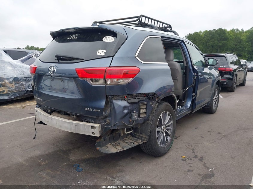 Vin: 5tdjzrfh4hs393151, lot: 46694563, toyota highlander xle 20174