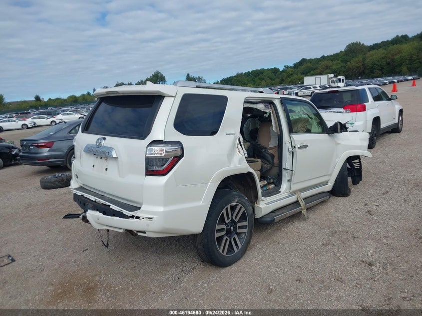 Vin: jtebu5jrxh5421306, lot: 46694564, toyota 4runner limited 20174