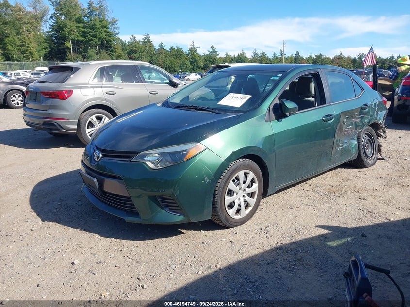 Vin: 2t1burhe8gc619141, lot: 46694633, toyota corolla le 20162
