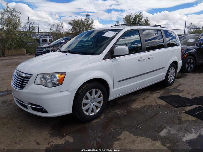Vin: 2c4rc1bg7fr561857, lot: 46694680, chrysler town & country touring 20152