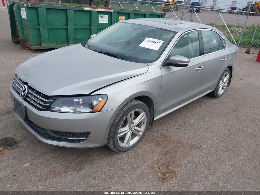 Vin: 1vwbn7a3xec009397, lot: 46694697, volkswagen passat 2.0l tdi se 20142
