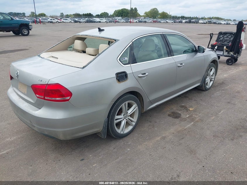 Vin: 1vwbn7a3xec009397, lot: 46694697, volkswagen passat 2.0l tdi se 20144