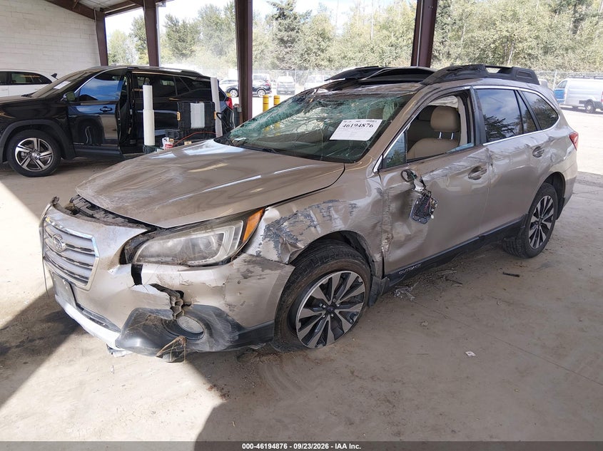 Vin: 4s4bsbnc9f3264094, lot: 46694761, subaru outback 2.5i limited 20152