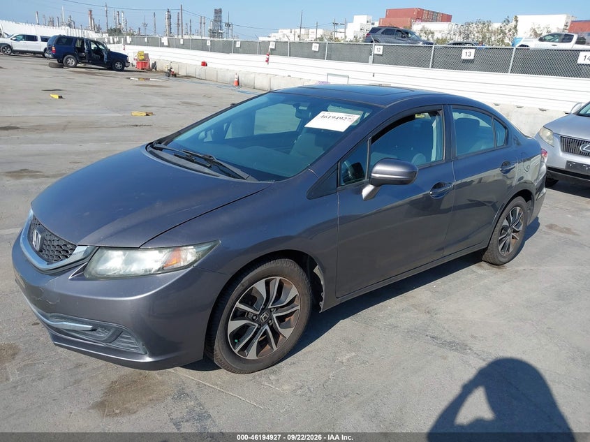 2015 Honda Civic, Звичайний знос, IAAI, VIN 2HGFB2F81FH564954 — фото 2