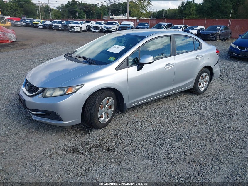 Vin: 2hgfb2f53dh600209, lot: 46694816, honda civic sdn lx 20132