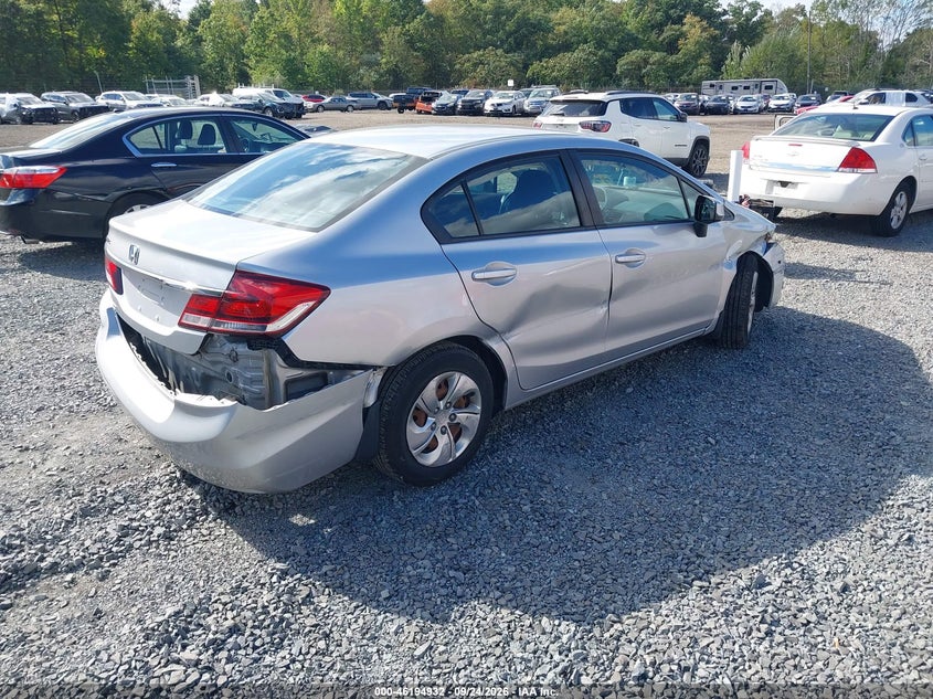 Vin: 2hgfb2f53dh600209, lot: 46694816, honda civic sdn lx 20134
