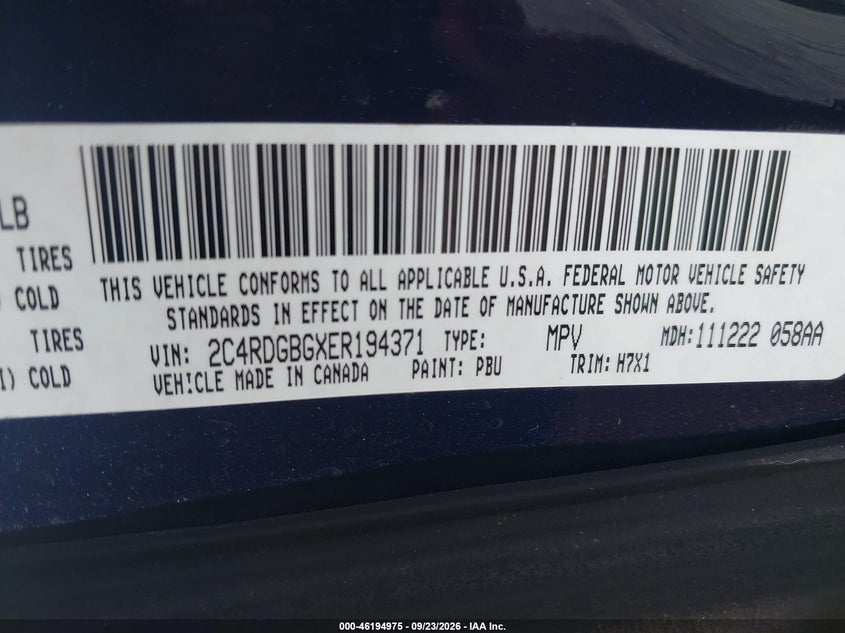 2014 DODGE GRAND CARAVAN SE · Фото 9