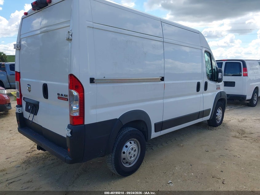 Vin: 3c6trvbg1ke549959, lot: 46694902, ram promaster 1500 high roof 136 wb 20194