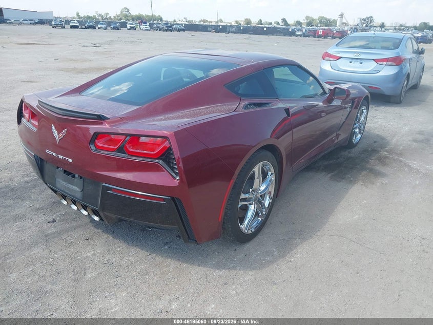 Vin: 1g1yd2d76g5119459, lot: 46694944, chevrolet corvette stingray 20164