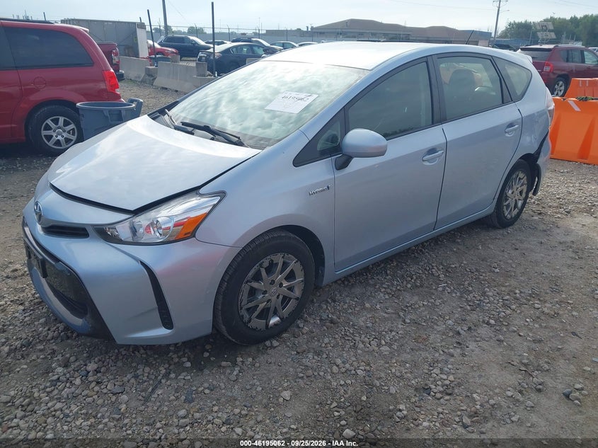Vin: jtdzn3eu6fj024554, lot: 46694946, toyota prius v two 20152