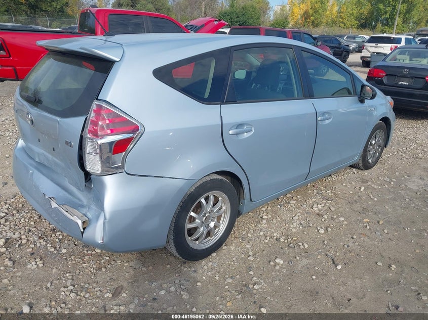 Vin: jtdzn3eu6fj024554, lot: 46694946, toyota prius v two 20154