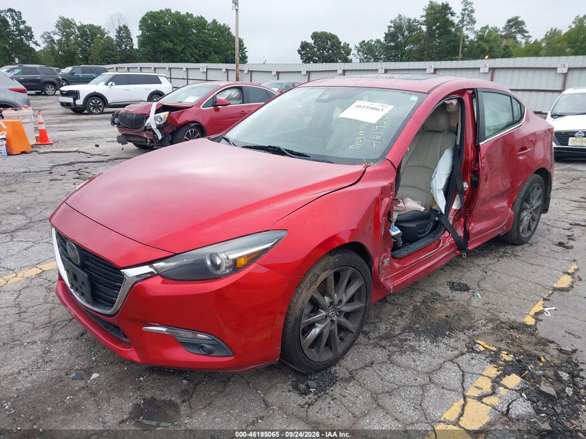 Vin: 3mzbn1w36jm217551, lot: 46694949, mazda mazda3 grand touring 20182