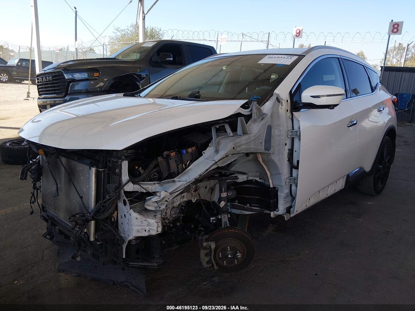 Vin: 5n1az2ms9kn114839, lot: 46695007, nissan murano platinum 20192