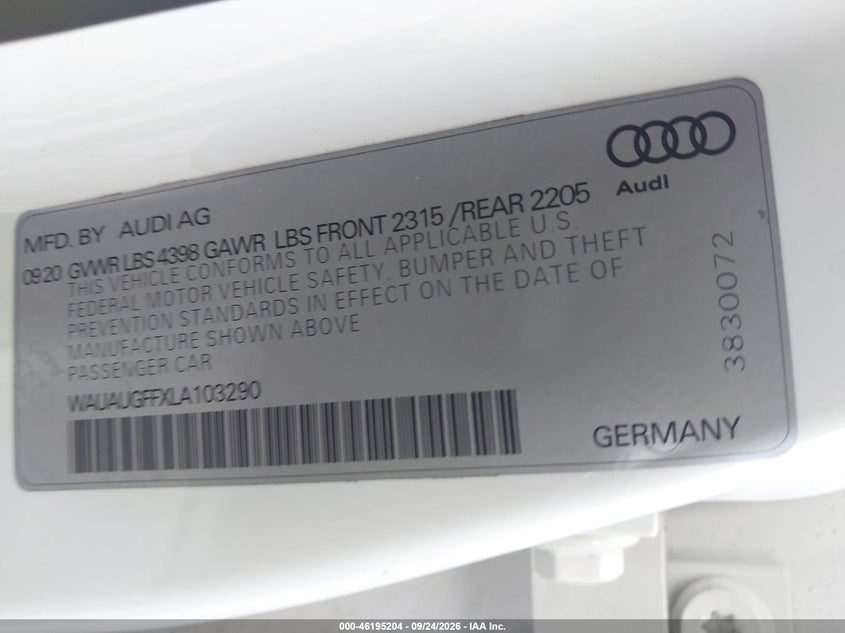 2020 AUDI A3 PREMIUM 40 TFSI FRONT-WHEEL DRIVE S TRONIC · Фото 9