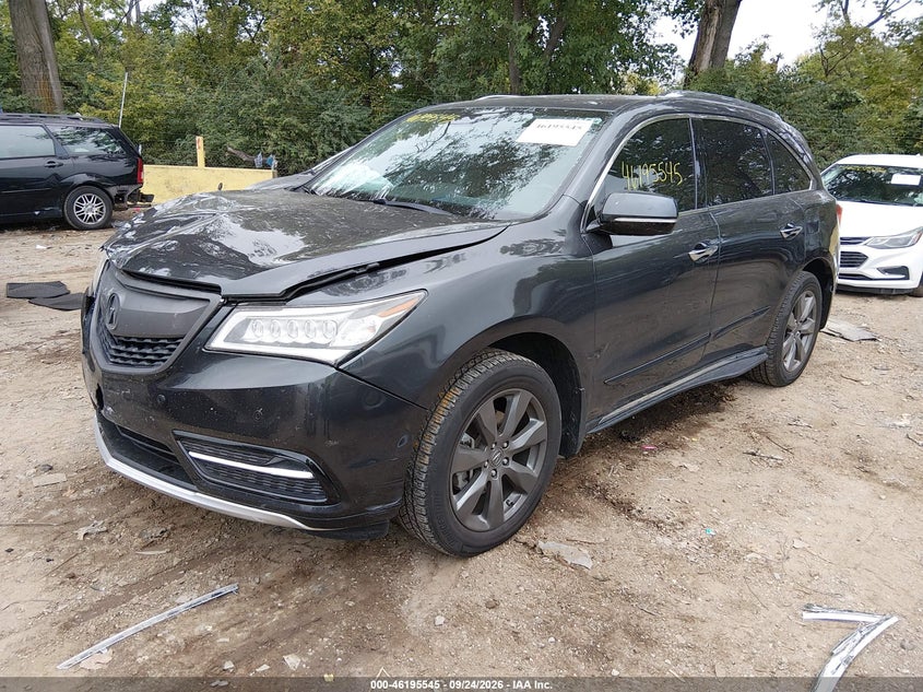 Vin: 5fryd4h87eb042505, lot: 46695429, acura mdx advance pkg w/entertainment pkg 20142