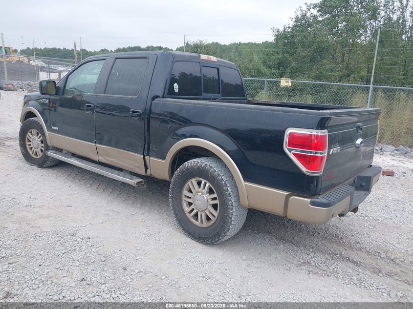 Vin: 1ftfw1ct8ckd56659, lot: 46695434, ford f-150 lariat 20123