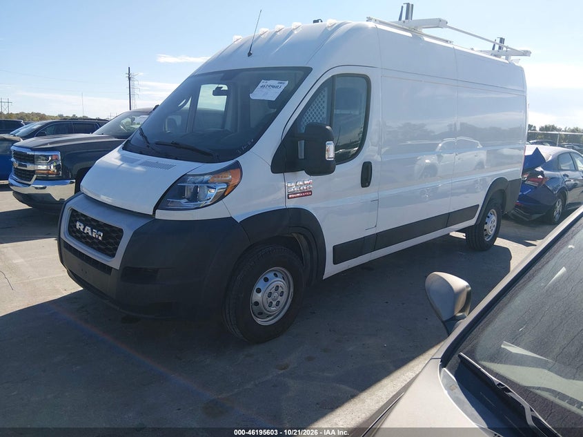 Vin: 3c6lrvdg6me543820, lot: 46695487, ram promaster high roof 20212