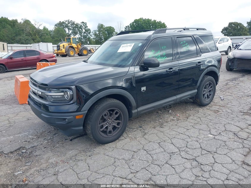 Vin: 3fmcr9b69mrb34631, lot: 46695674, ford bronco sport big bend 20212