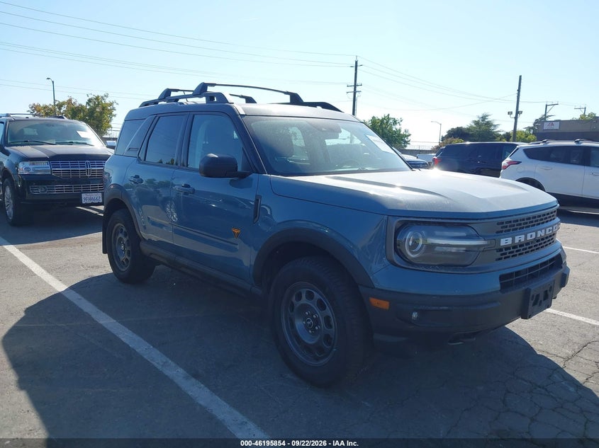 Vin: 3fmcr9d98nrd22534, lot: 46695738, ford bronco sport badlands 2022 img_1