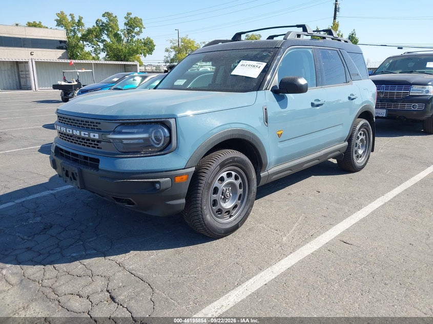 Vin: 3fmcr9d98nrd22534, lot: 46695738, ford bronco sport badlands 20222