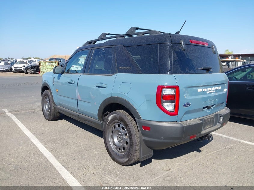 Vin: 3fmcr9d98nrd22534, lot: 46695738, ford bronco sport badlands 20223