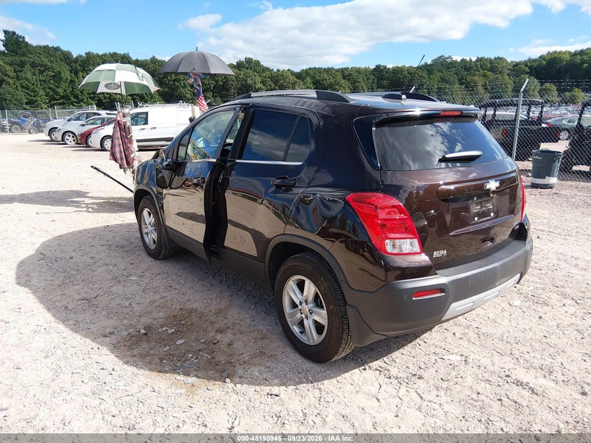Vin: kl7cjrsb2fb114007, lot: 46695830, chevrolet trax lt 20153
