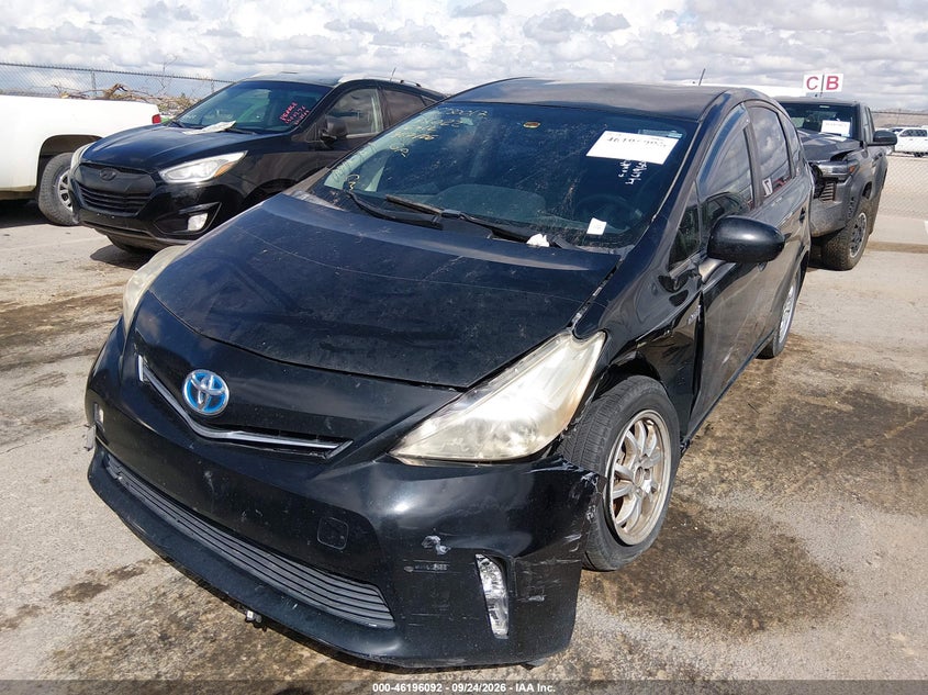Vin: jtdzn3eu3d3c23488, lot: 46695976, toyota prius v five/three/two 20132