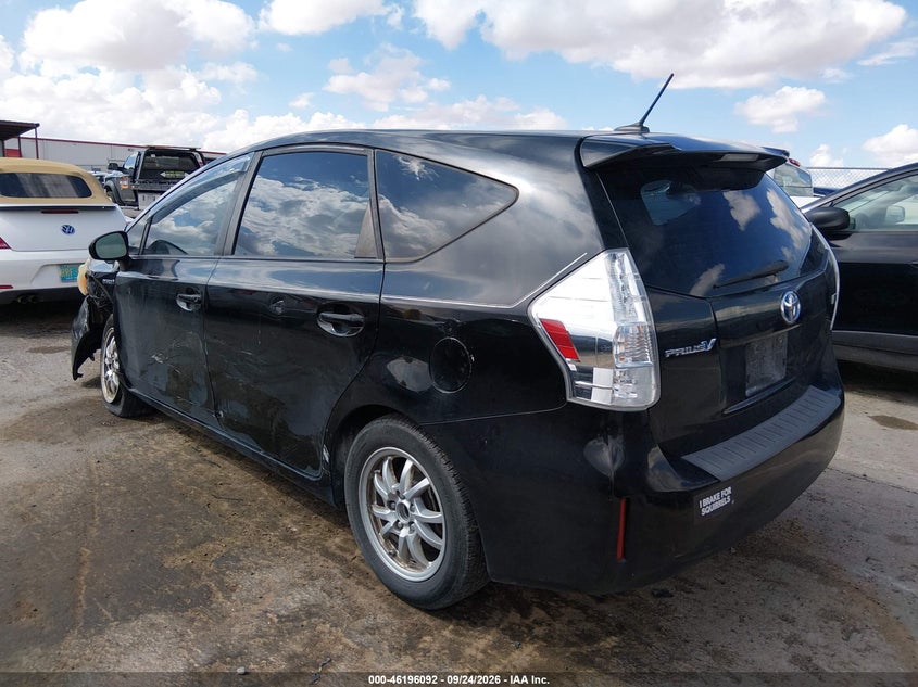 Vin: jtdzn3eu3d3c23488, lot: 46695976, toyota prius v five/three/two 20133