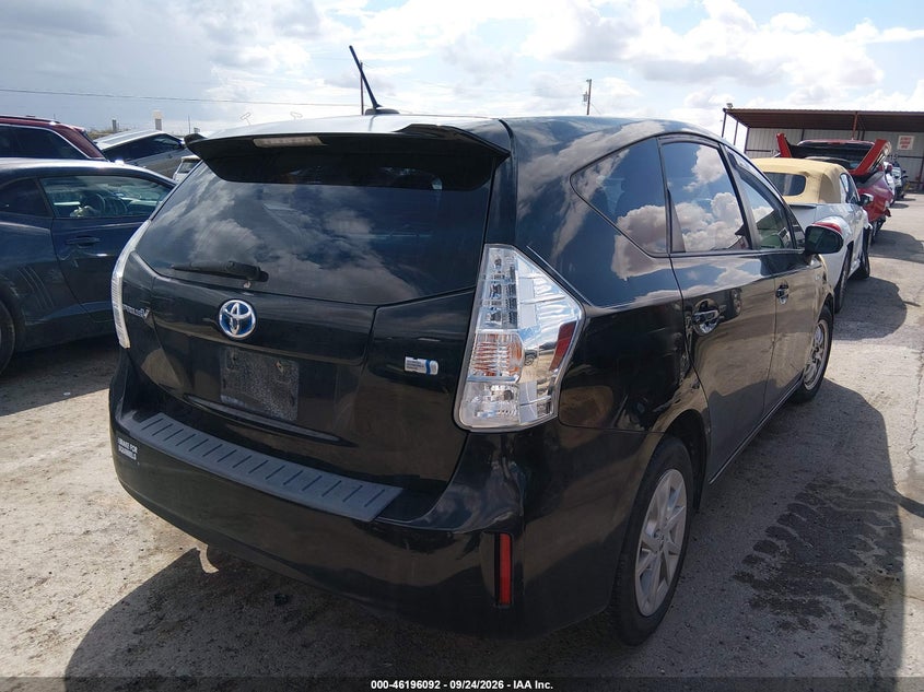Vin: jtdzn3eu3d3c23488, lot: 46695976, toyota prius v five/three/two 20134