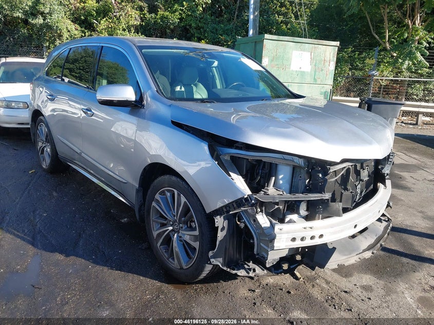 2019 Acura Mdx Tech Pkg, Перёд, IAAI, VIN 5J8YD4H53KL017411