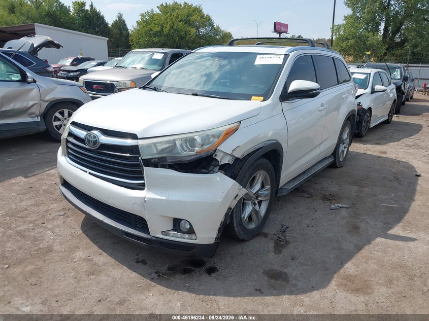 Vin: 5tddkrfh1fs163078, lot: 46696119, toyota highlander limited platinum 20152