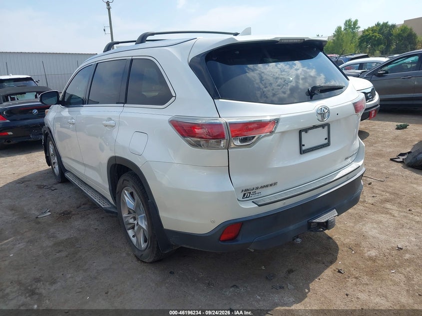 Vin: 5tddkrfh1fs163078, lot: 46696119, toyota highlander limited platinum 20153