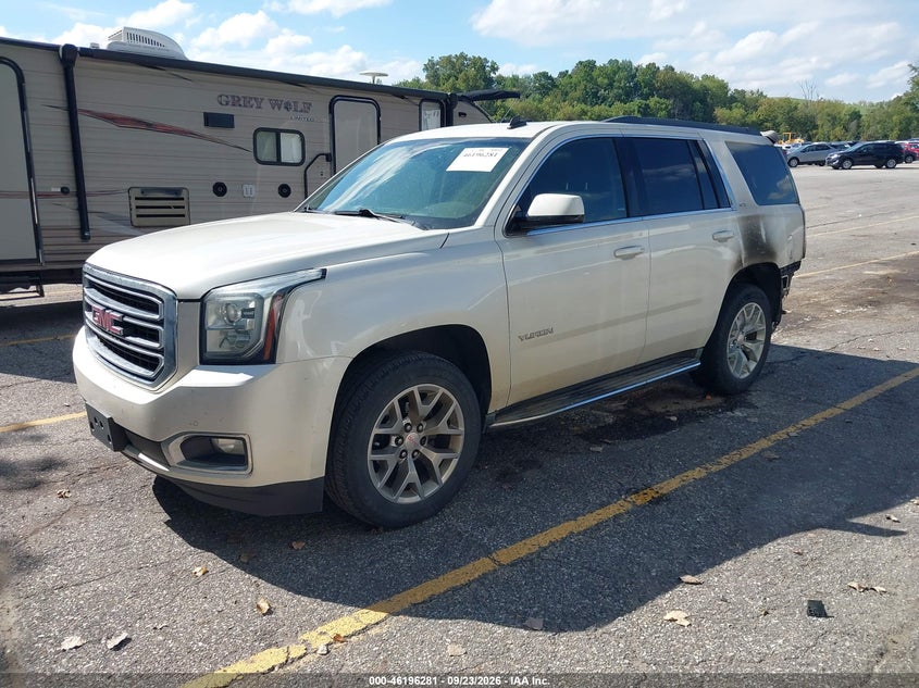 Vin: 1gks2bkc9fr107420, lot: 46696165, gmc yukon slt 20152