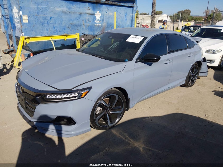 2022 Honda Accord Sport, Удар сзади, IAAI, VIN 1HGCV1F34NA066818 — фото 2
