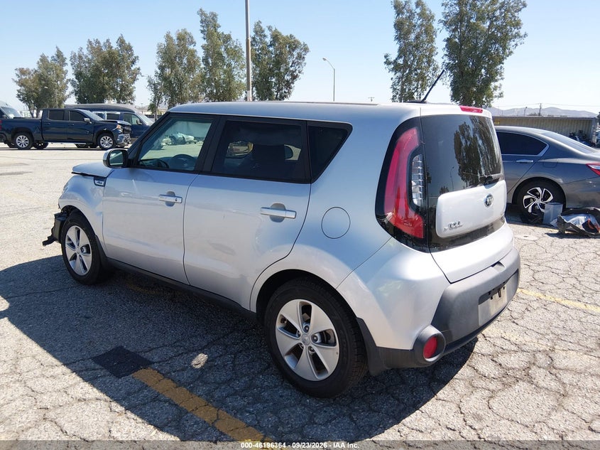 Vin: kndjn2a29g7872227, lot: 46696248, kia soul 20163