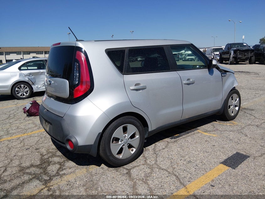 Vin: kndjn2a29g7872227, lot: 46696248, kia soul 20164