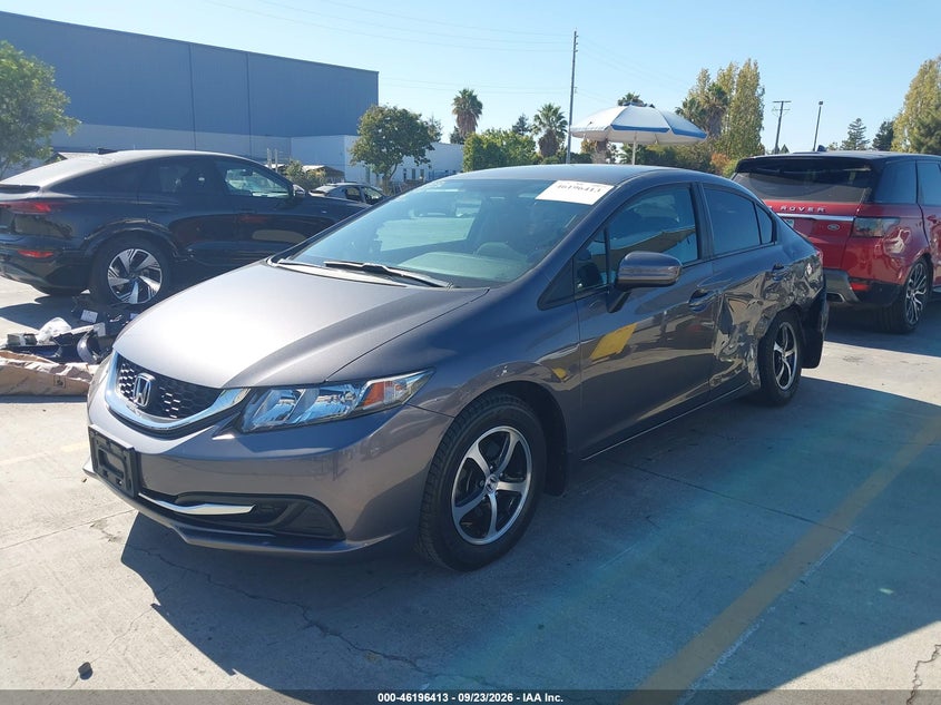 Vin: 19xfb2f74fe278484, lot: 46696297, honda civic se 20152