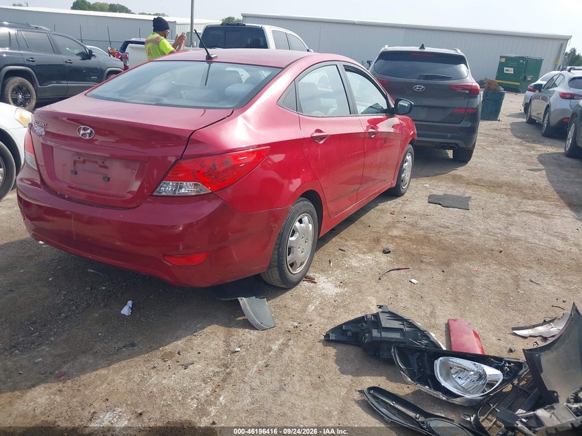 Vin: kmhct4ae3du362954, lot: 46696300, hyundai accent gls 20134