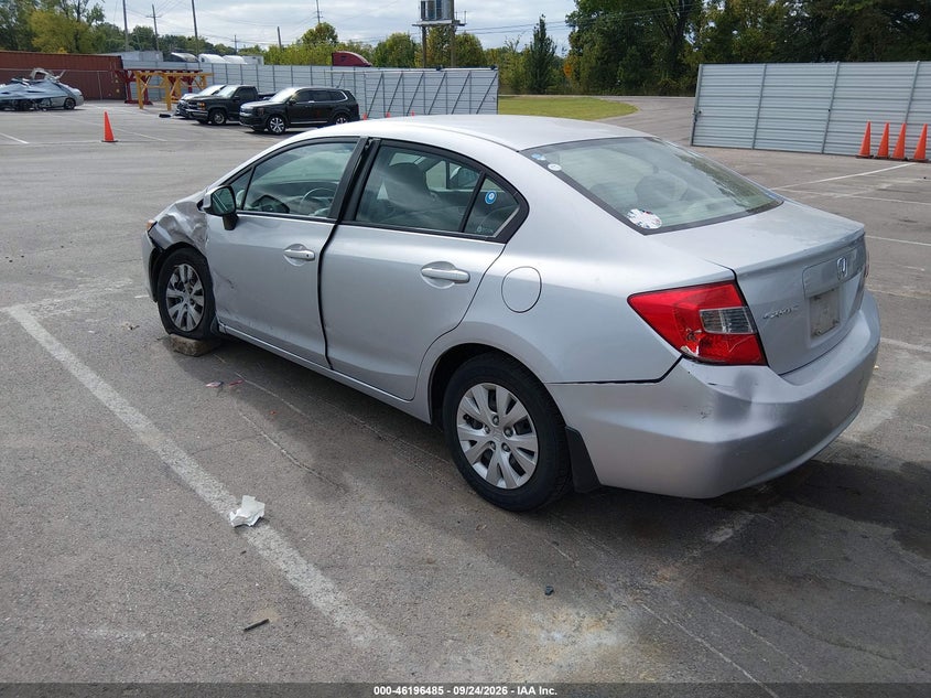 Vin: 2hgfb2f57ch523293, lot: 46696369, honda civic sdn lx 20123