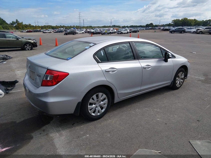 Vin: 2hgfb2f57ch523293, lot: 46696369, honda civic sdn lx 20124