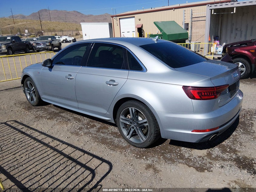 Vin: wauenaf46ja102998, lot: 46696657, audi a4 2.0t premium/2.0t tech premium 20183
