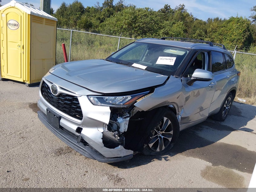 Vin: 5tdhzrah4ls507129, lot: 46696787, toyota highlander xle 20202